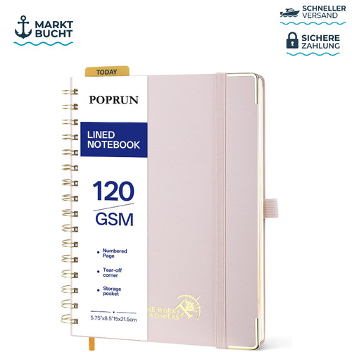 Notizbuch liniert 120gsm - a5,