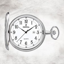Festina Herren Taschenuhr mit TU Kette F2023/1 Edelstahl silber UF2023/1