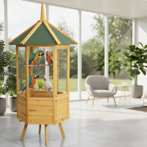 Vogelvoliere eck vogelkäfig - vogelvoliere, 6-eck