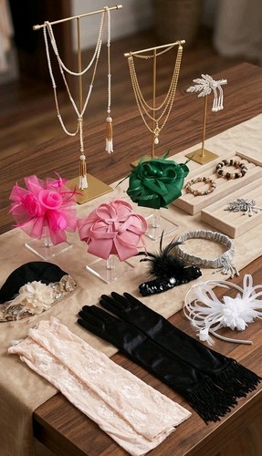 Kopfschmuck,Handschuhe,Hut,20e