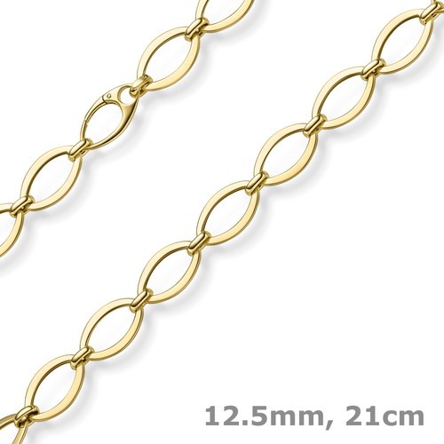 5mm phantasie armband ovale - 12,5mm, phantasie-armband