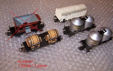 Historische Märklin Modell-Eisenbahn H0   Auswahl aus 4 Güterwagons "Ein-Achser"