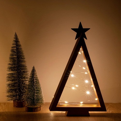 Led weihnachtsbaum holz 8cm - holz, 29,8cm