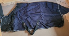 blaue Allwetterdecke - Größe 145 cm - Allweather 300 - lag 2 Tage auf dem Pferd