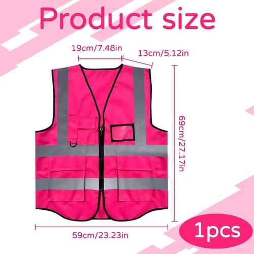 Warnweste pink mit - warnweste,