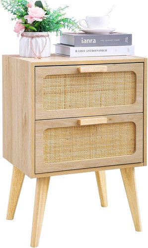 Rattan nachttisch holz - nachttisch,,