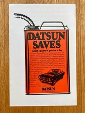 Datsun 1200 Benzinsparen Saves
