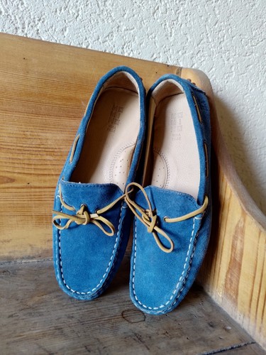 Mokkasin loafer blau leder - loafer,