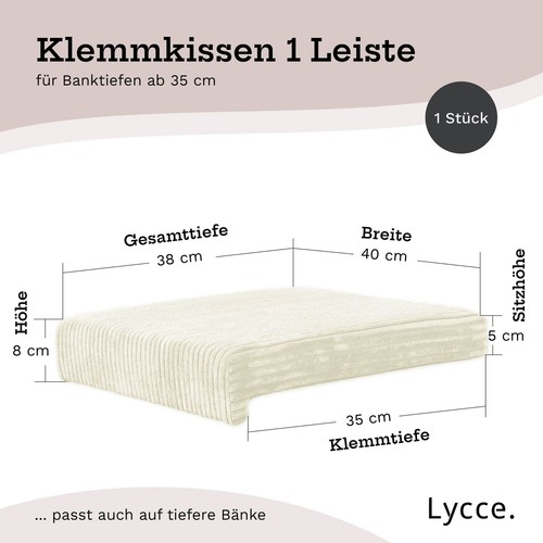 Lycce bankauflage klemmkissen - lycce,