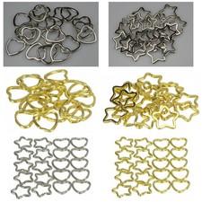 20 Schlüsselringe Herz Stern