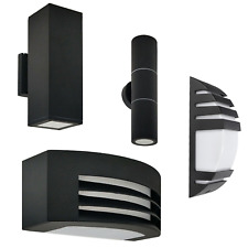 LED Wandleuchte Außenleuchte Terrasse Gartenlampe EDO Schwarz IP54 GU10 E27