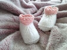 Babyschuhe Reborn Newborn Frühchen gestrickt Strickschuhe Puppenschuhe