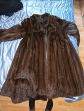 Damen Nerz Mantel Dunkelbraun