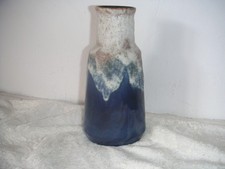 Vase, Keramik, Scheurich_Bay Design: Fat Lava, dunkelblau, 70er Jahre