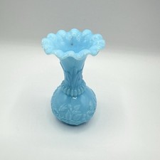Vase Glas Opalglas Blau