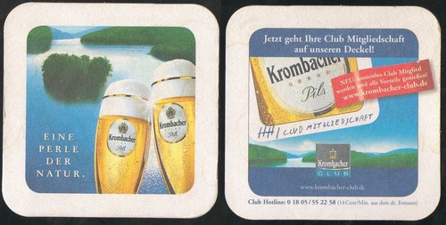 Alter bierdeckel krombacher - alter,