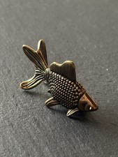 Goldfisch aus Messing | Massiv