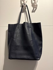 ?️Leder Tasche Shopper Tote bag dunkelblau - blau⭐