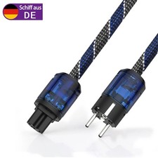 High End Hifi Netzkabel AC Kaltgerätekabel Schuko Versilbert audio Power Kabel