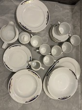 36-tlg, Exclusiv Royal PA, Geschirrset,Porzellan Blau m.Goldrand, Neu, komplett 