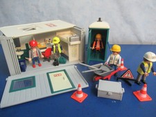 9843 3260 Bau Büro Container Dixie Klo v Figuren Baustelle Playmobil 8507