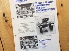 Seltene Broschüre  -  Steenbeck ST 6001 - St 6001 C   16 u. 35mm