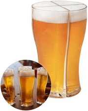 Bierglas Trageset 4er Set Acryl bruchsicher Party Garten Terrasse Vatertag