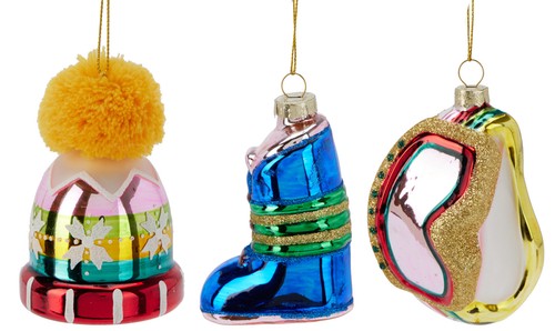 Baumschmuck ski skifahrer - skifahrer, (3er