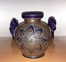 Westerwäld Keramik Steingut Blumenvase Manfred Schmidt Handarbeit Salzglasur