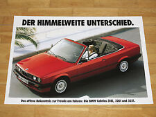 BMW E30 CABRIO POSTER 35 - 318i 320i 325i / ORIGINAL VINTAGE in MINT RAR