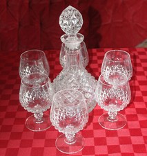 6x Crystal D’Arques Cognacschwenker Bleikristall und Karaffe Bleikristall