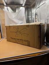 Deckenventilator mit Licht Dimmbar und Fernbedienung A.T. lums Weiß 132 cm