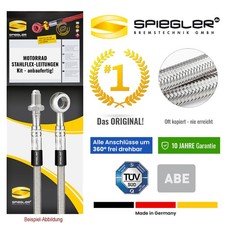 SPIEGLER Stahlflex-Bremsleitung für MOTO GUZZI V 50 Monza (PE) | 1981-1985 | ...