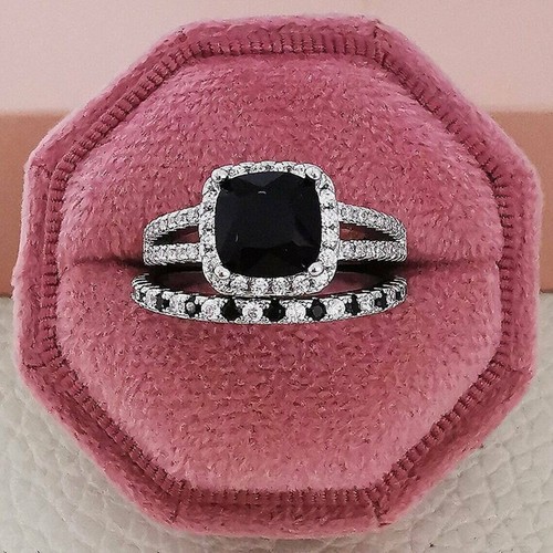 3kt schwarz diamant - schwarz, kissen