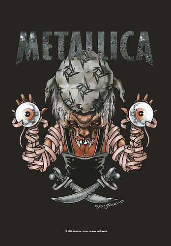 Metallica flagge fahne pushead - metallica,