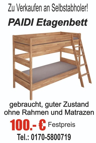 Paidi etagenbett ohne rahmen - paidi,