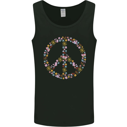 Floraler friedenssymbol hippie - floraler,