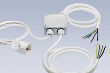 Küchenanschlussbox Verteiler 5 m/5 m/2 m Kabellänge weiß Kochfeld, Backofen,Herd