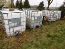 IBC CONTAINER Wassertank 1000 Liter Volumen Regentank Regenbehälter