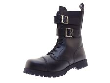 Boots & Braces 10 Loch Herren Biker Boots Stiefeletten Gr 46 Stahlkappe Leder