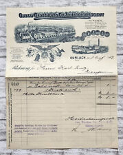 1912 Genschow Durlach Lutz Mengen Knallkorken Rechnung Briefkopf Fabrik Vintage
