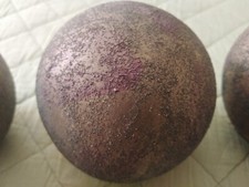 NEU! 1 St. Deko Garten Fenster"Kugel"Keramik Handarbeit braun/lila ¢10cm NP:6,99