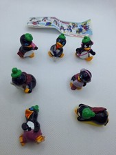 Ü Eier Funny Pingos EU 1995 - 2000 - 7 Figuren + 1 BPZ - Eishockeyschläger fehlt
