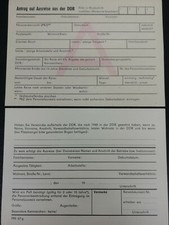 DDR GRENZTRUPPEN ZOLL AUSREISE