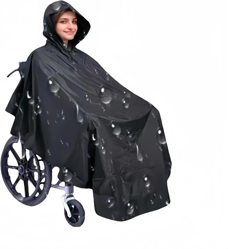 Rollstuhl regenponcho schwarz - rollstuhl,