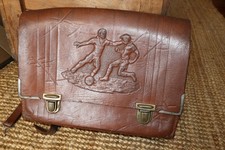 Ranzen Schultasche Tornister alt antik Fußball Leder vintage Tasche Schule