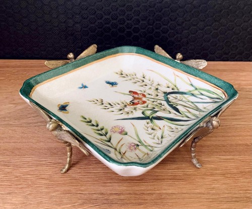 Porzellan bronze schale - ,