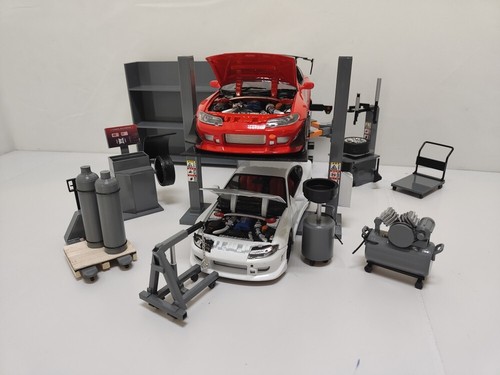 Diorama auto garage - 1/24,