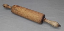 Altes Teigroller Nudelholz mit Griffen Holz Rollholz  B 709