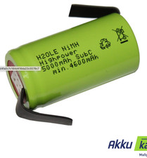 Sub-C Akku 5000mAh | 1,2V  NiMh mit Z Lötfahne Flattop